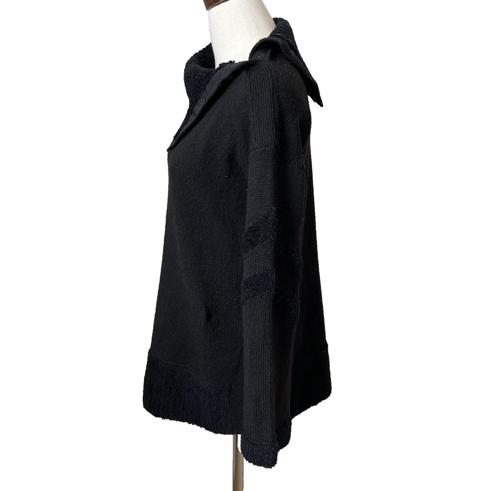Smartwool Womens Funnel neck Sweater Sz Medium‎ Lodge Black Wool Blend SW016478 - Picture 5 of 15